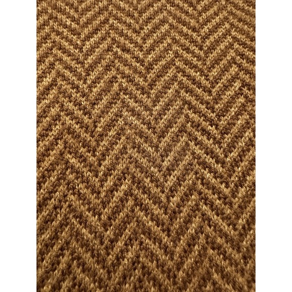 Vintage Ralph Lauren Camel Brown Herringbone Camelhair Cardigan Men's XL 80s/90s - Picture 15 of 15